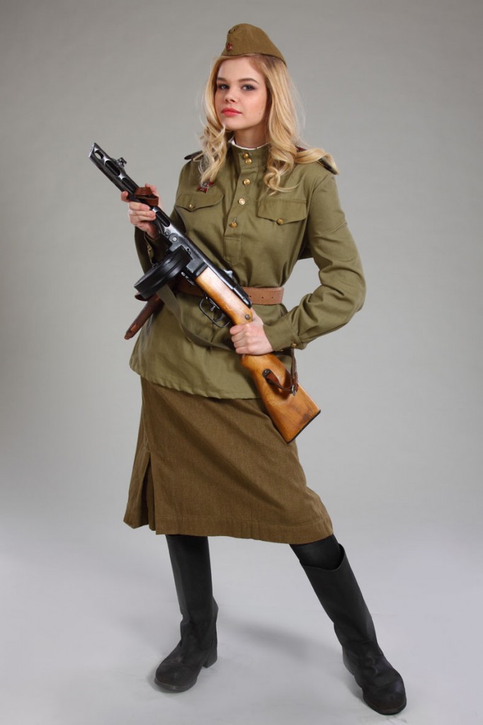 фотосессия женщина в военной форме