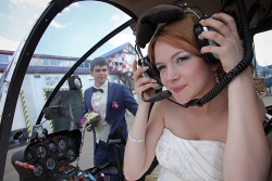 свадебная фотосессия невеста- пилот